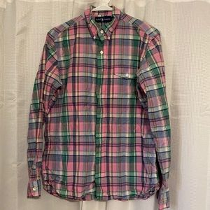 Ralph Lauren, medium, pink & green plaid dress shirt